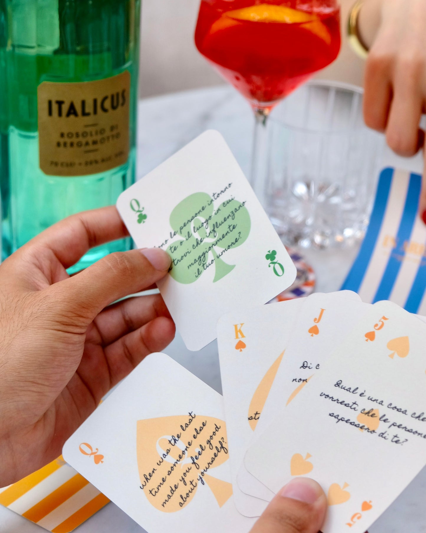 Playing Cards for Endless Conversations Summer Edition in Italian